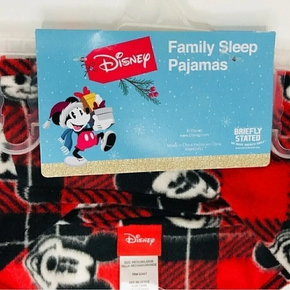 New! Disney Mickey Mouse Pet Buffalo Check Plaid Fleece Dog Bandana